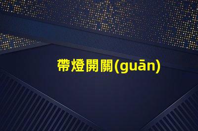帶燈開關(guān)提升照明智能化的關(guān)鍵設(shè)備