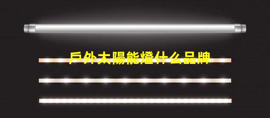 戶外太陽能燈什么品牌質量好探討優質品牌與性能差異